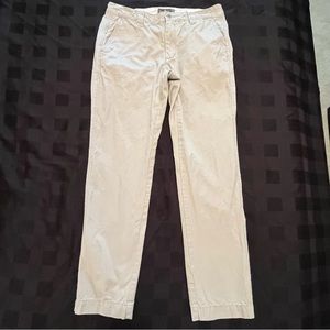 Bean Signature Tan Slim Straight Fit Pants. Size 32x30